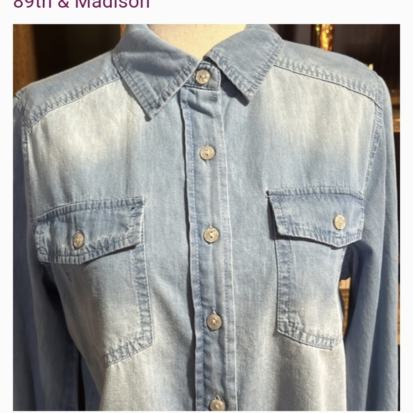 89th and Madison Denim Shirt NWT - Picture 2 of 2